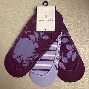 VERA BRADLEY Flirty Floral Tonal Low-Cut Sock Liners (3 pack)
